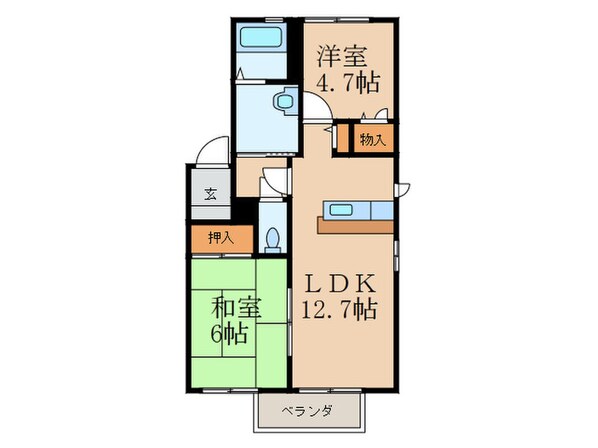 メゾンエムロードＤの物件間取画像